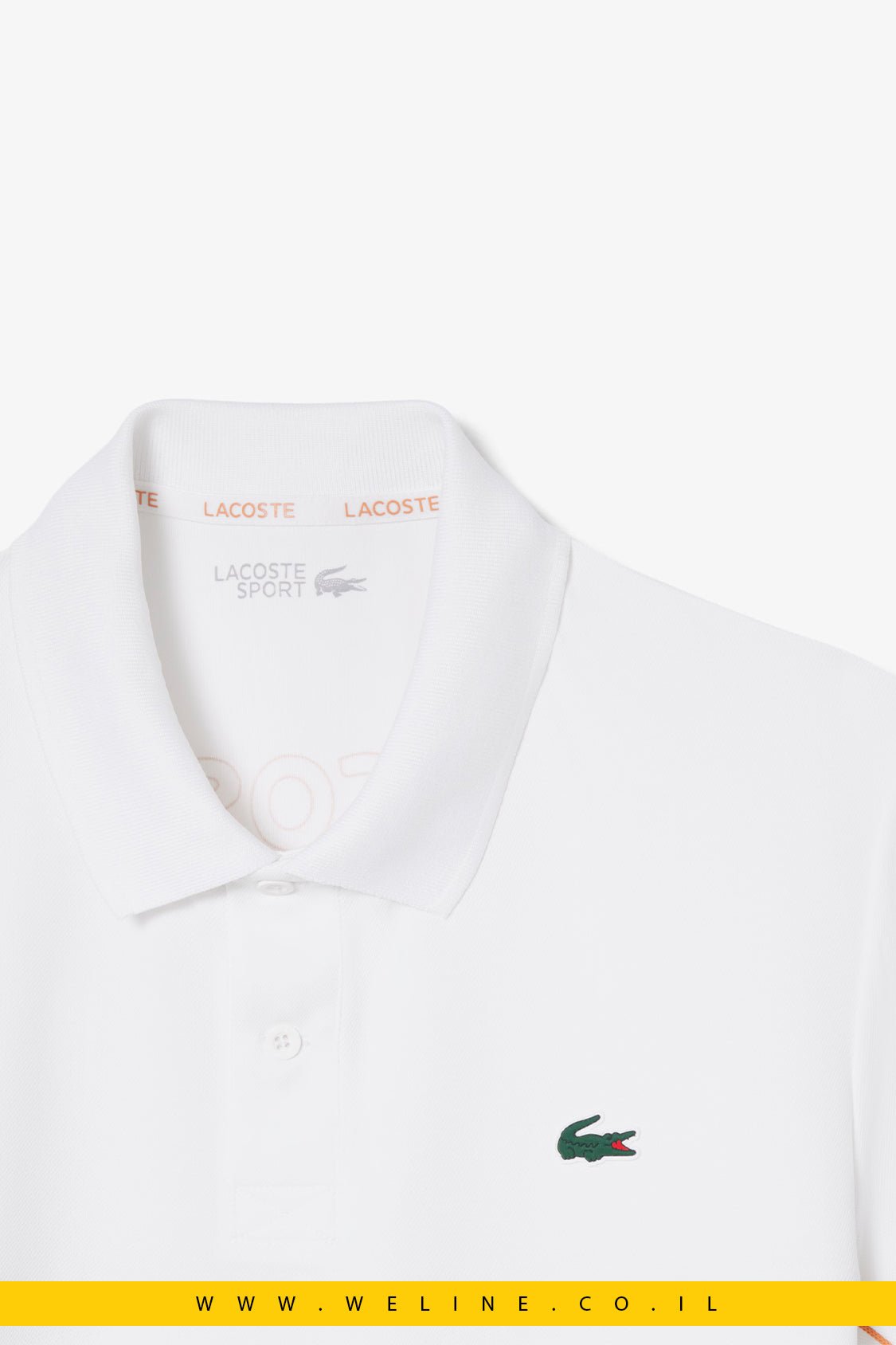 חולצת פולו ספורט Lacoste Ultra Dry Trim Accent Regular Fit - WELINE.CO.IL