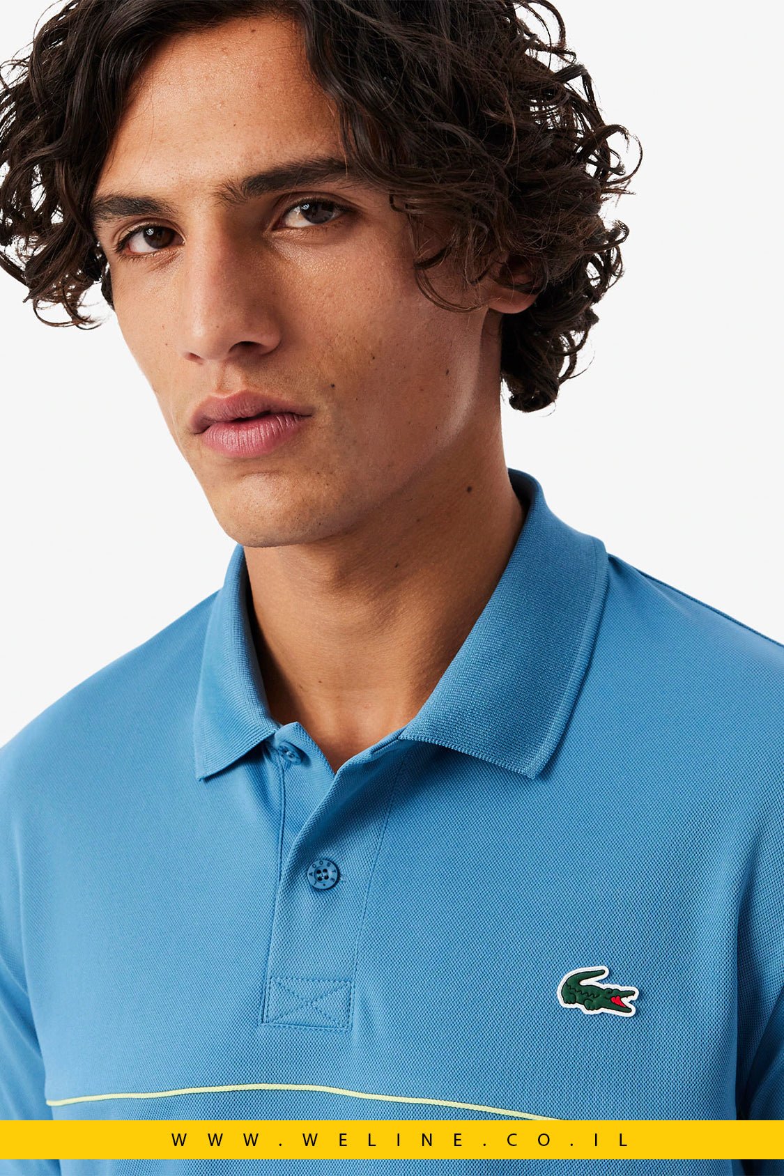חולצת פולו ספורט Lacoste Ultra Dry Trim Accent Regular Fit - WELINE.CO.IL