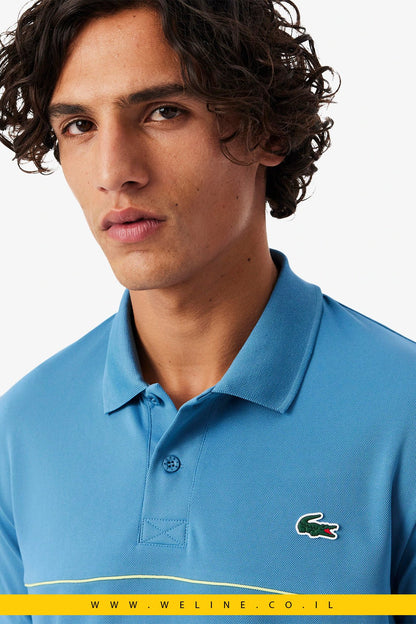 חולצת פולו ספורט Lacoste Ultra Dry Trim Accent Regular Fit - WELINE.CO.IL