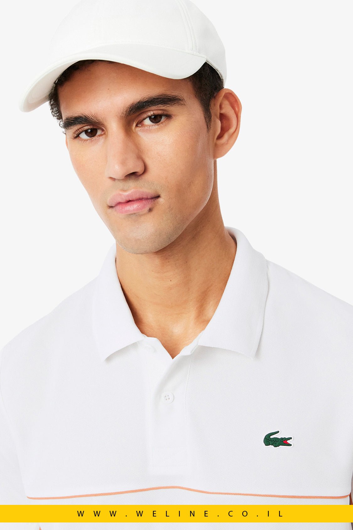 חולצת פולו ספורט Lacoste Ultra Dry Trim Accent Regular Fit - WELINE.CO.IL