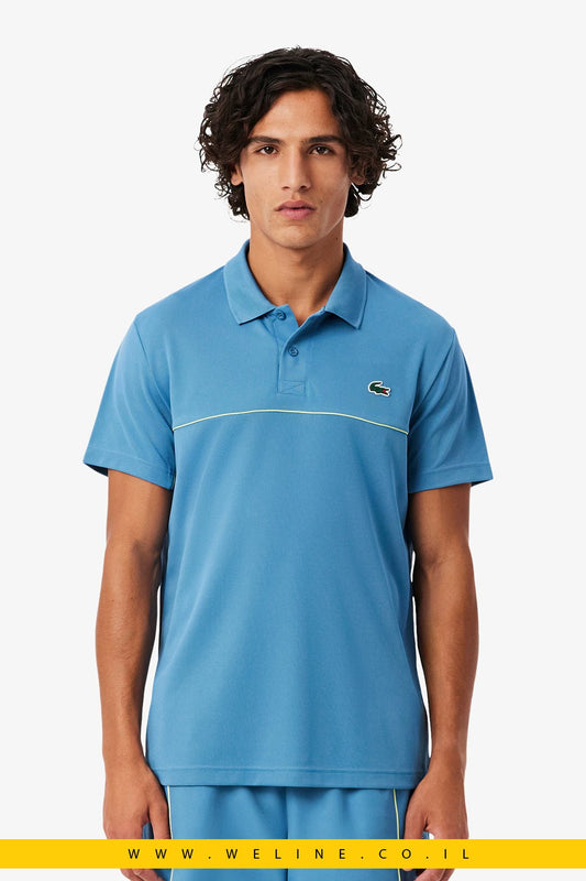 חולצת פולו ספורט Lacoste Ultra Dry Trim Accent Regular Fit - WELINE.CO.IL