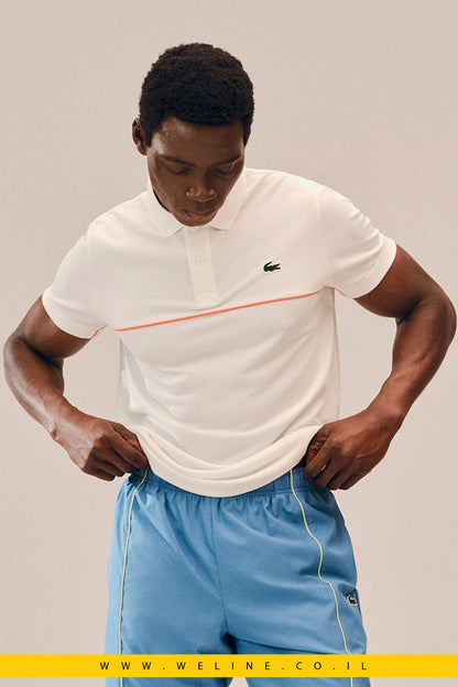 חולצת פולו ספורט Lacoste Ultra Dry Trim Accent Regular Fit - WELINE.CO.IL