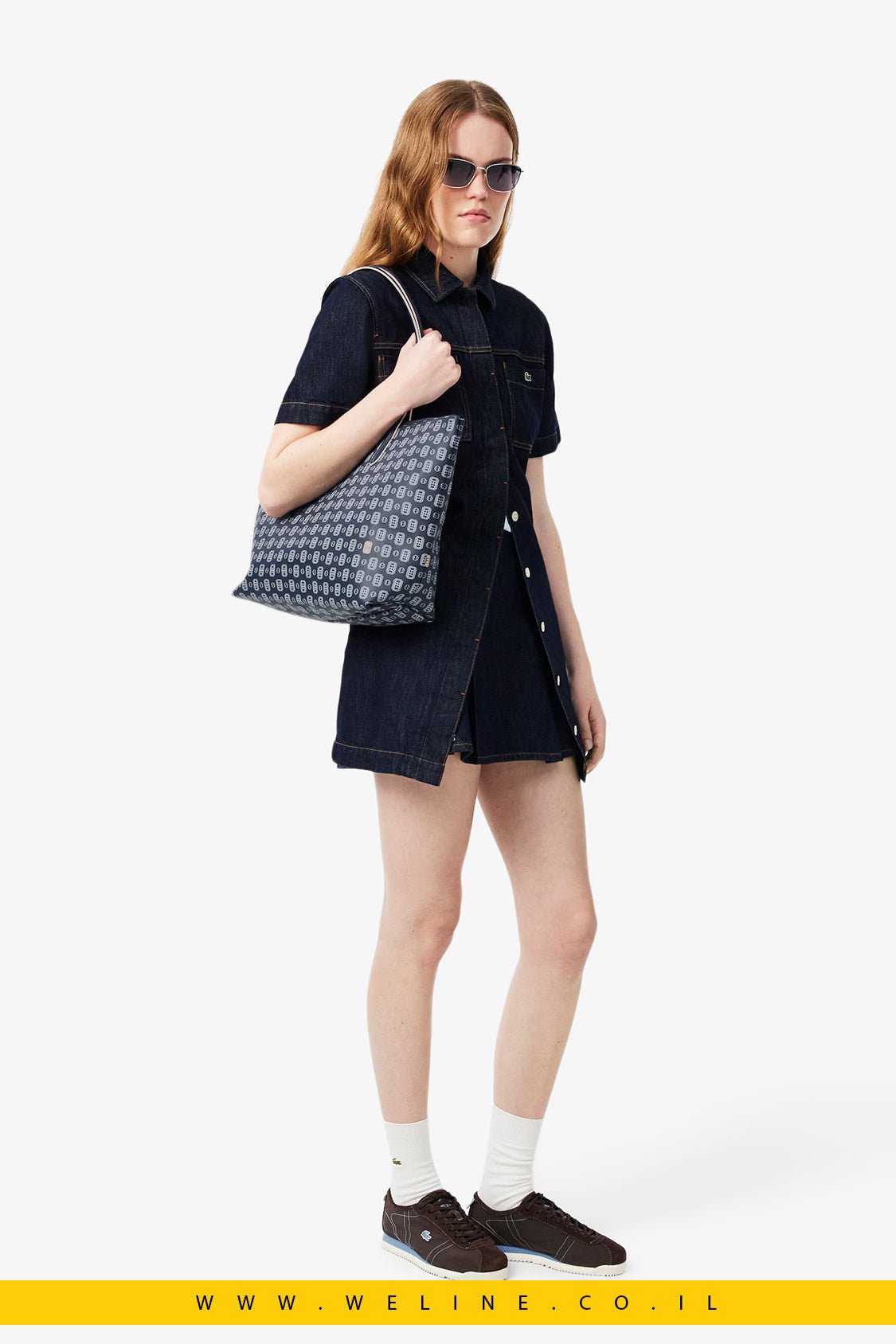 Large L.12.12 Concept Print Tote תיק גדול - WELINE.CO.IL