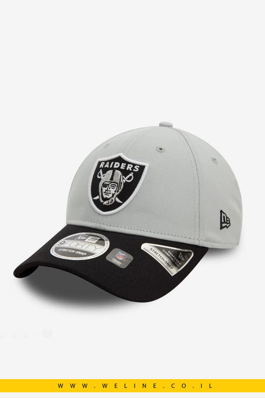 כובע מתכוונן Las Vegas Raiders NFL White 9FORTY Stretch Snap מבית New Era - WELINE.CO.IL