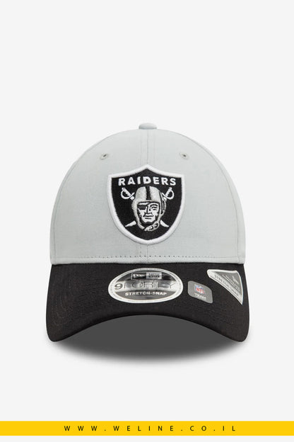 כובע מתכוונן Las Vegas Raiders NFL White 9FORTY Stretch Snap מבית New Era - WELINE.CO.IL