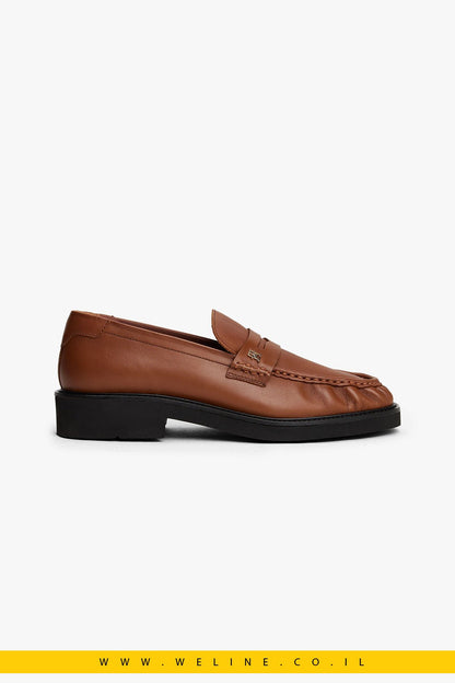 לופרס מעור עם חרטום מרובע – Leather Square Toe Loafers - WELINE.CO.IL