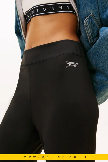טייץ Logo Slim Kick Flare Leggings – Tommy Jeans | צבע שחור - WELINE.CO.IL