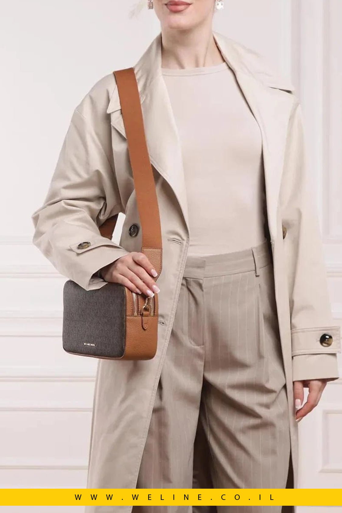 תיק קרוסבודי Michael Kors Bryant Medium Signature Logo Camera - WELINE.CO.IL