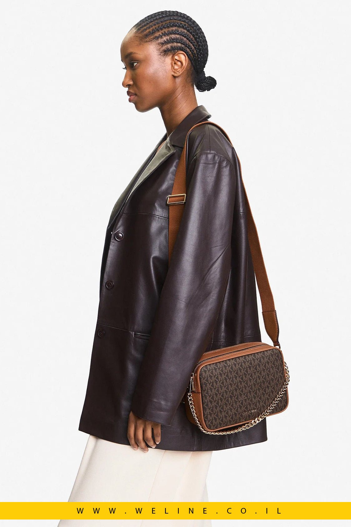 תיק קרוסבודי Michael Kors Bryant Medium Signature Logo Camera - WELINE.CO.IL