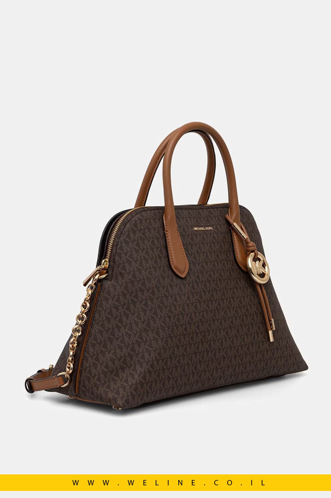 תיק יד לנשים Michael Kors Freddie Large Signature Logo Dome - WELINE.CO.IL