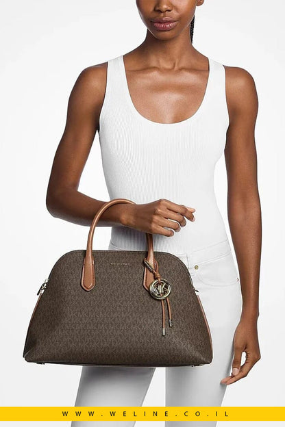תיק יד לנשים Michael Kors Freddie Large Signature Logo Dome - WELINE.CO.IL