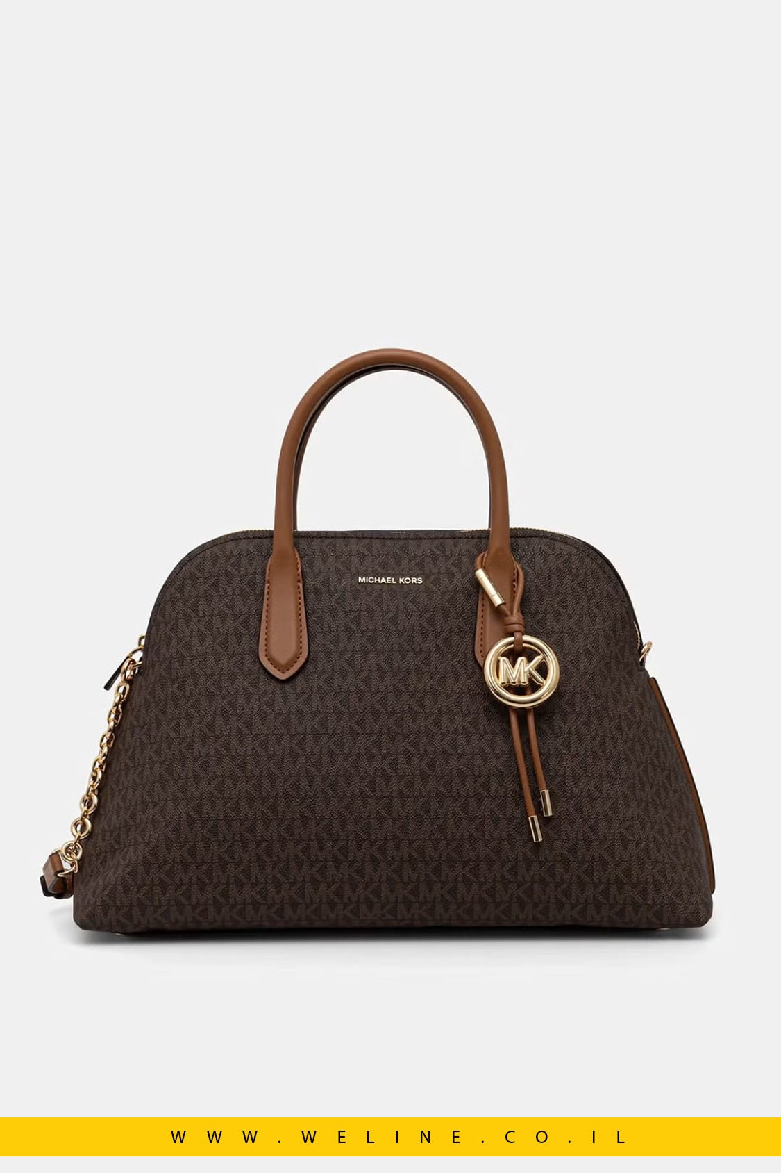תיק יד לנשים Michael Kors Freddie Large Signature Logo Dome - WELINE.CO.IL