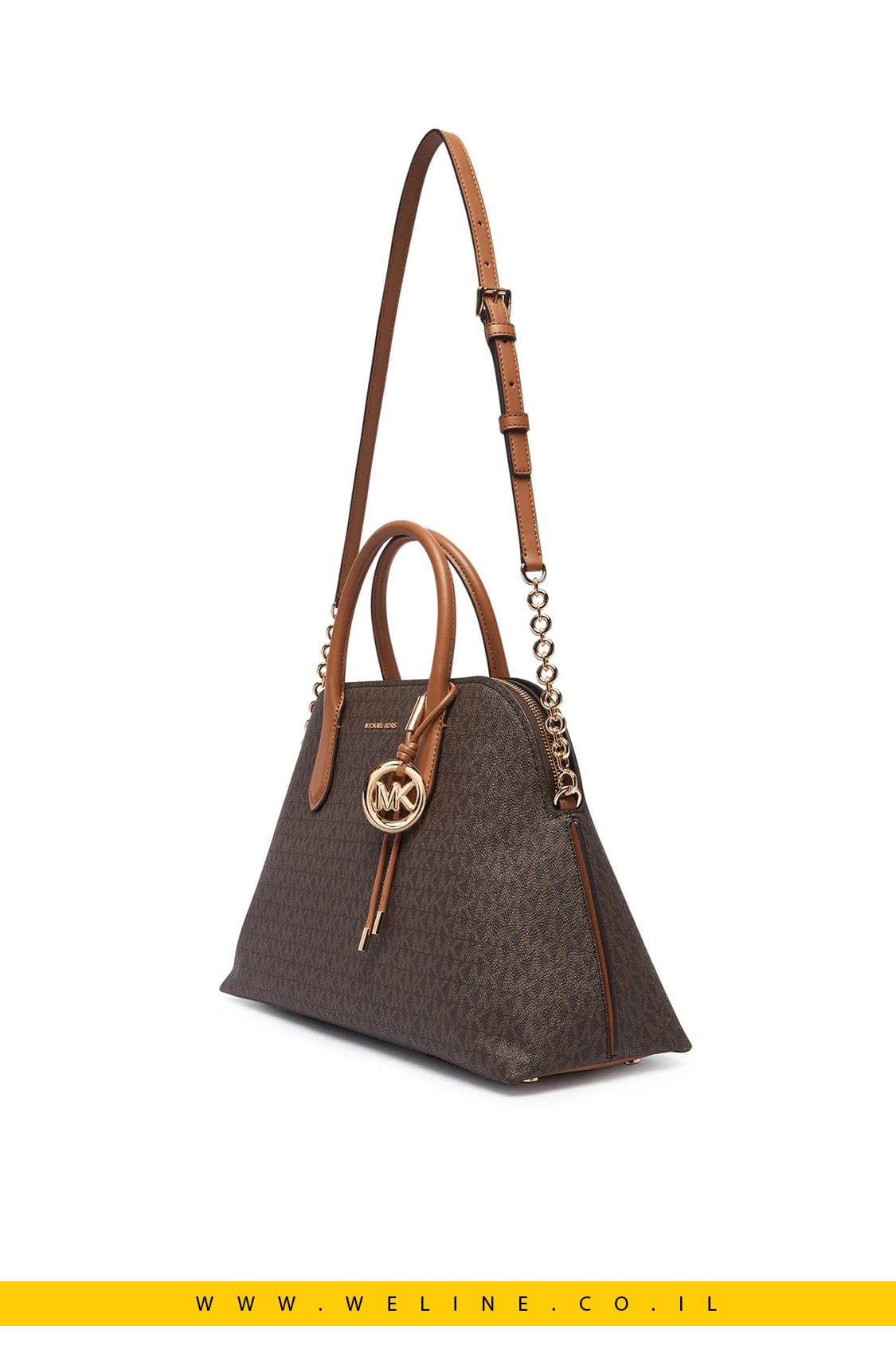 תיק יד לנשים Michael Kors Freddie Large Signature Logo Dome - WELINE.CO.IL