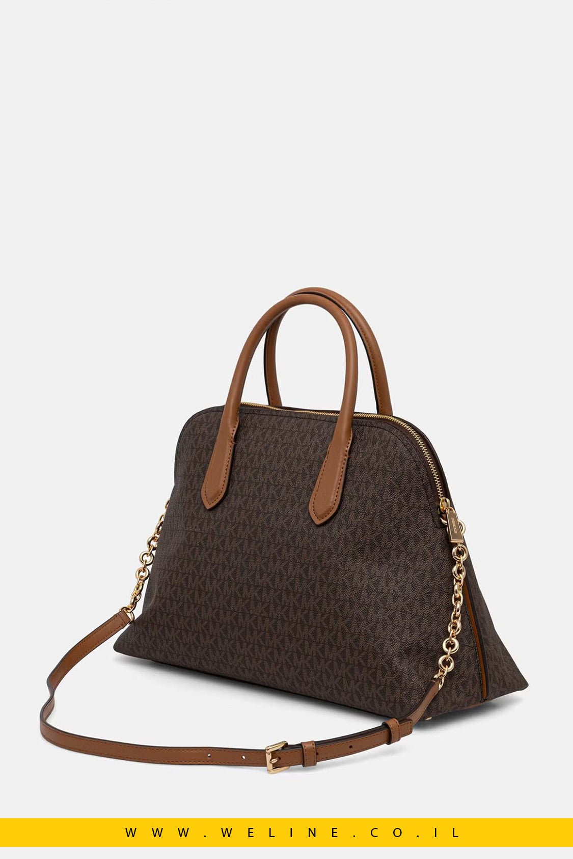 תיק יד לנשים Michael Kors Freddie Large Signature Logo Dome - WELINE.CO.IL
