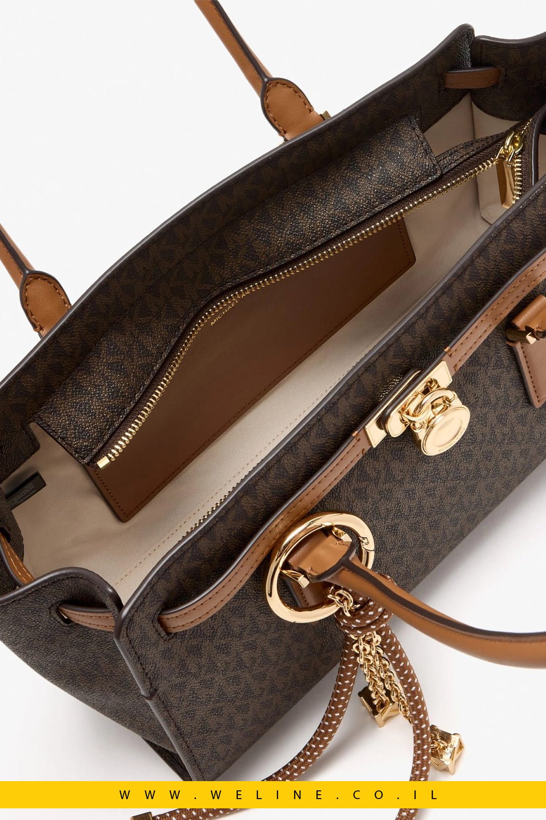 תיק נשים Michael Kors Hamilton Moderne Small EW Shoulder Tote - WELINE.CO.IL