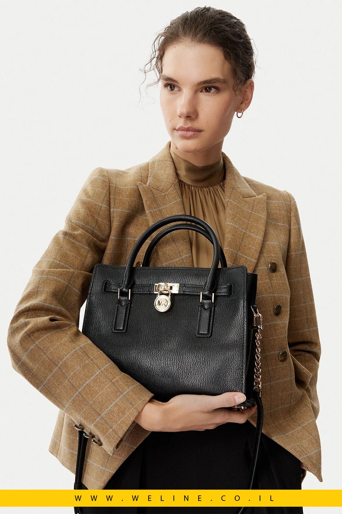 תיק יד לנשים Michael Kors Hamilton Moderne Small Grained Leather - WELINE.CO.IL
