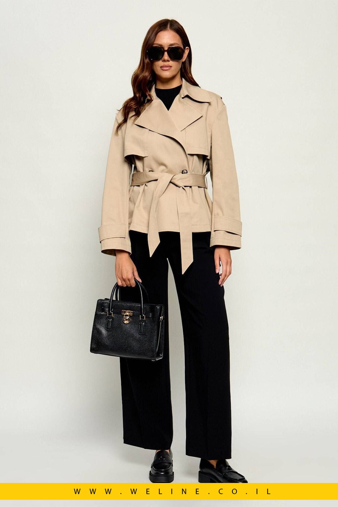 תיק יד לנשים Michael Kors Hamilton Moderne Small Grained Leather - WELINE.CO.IL