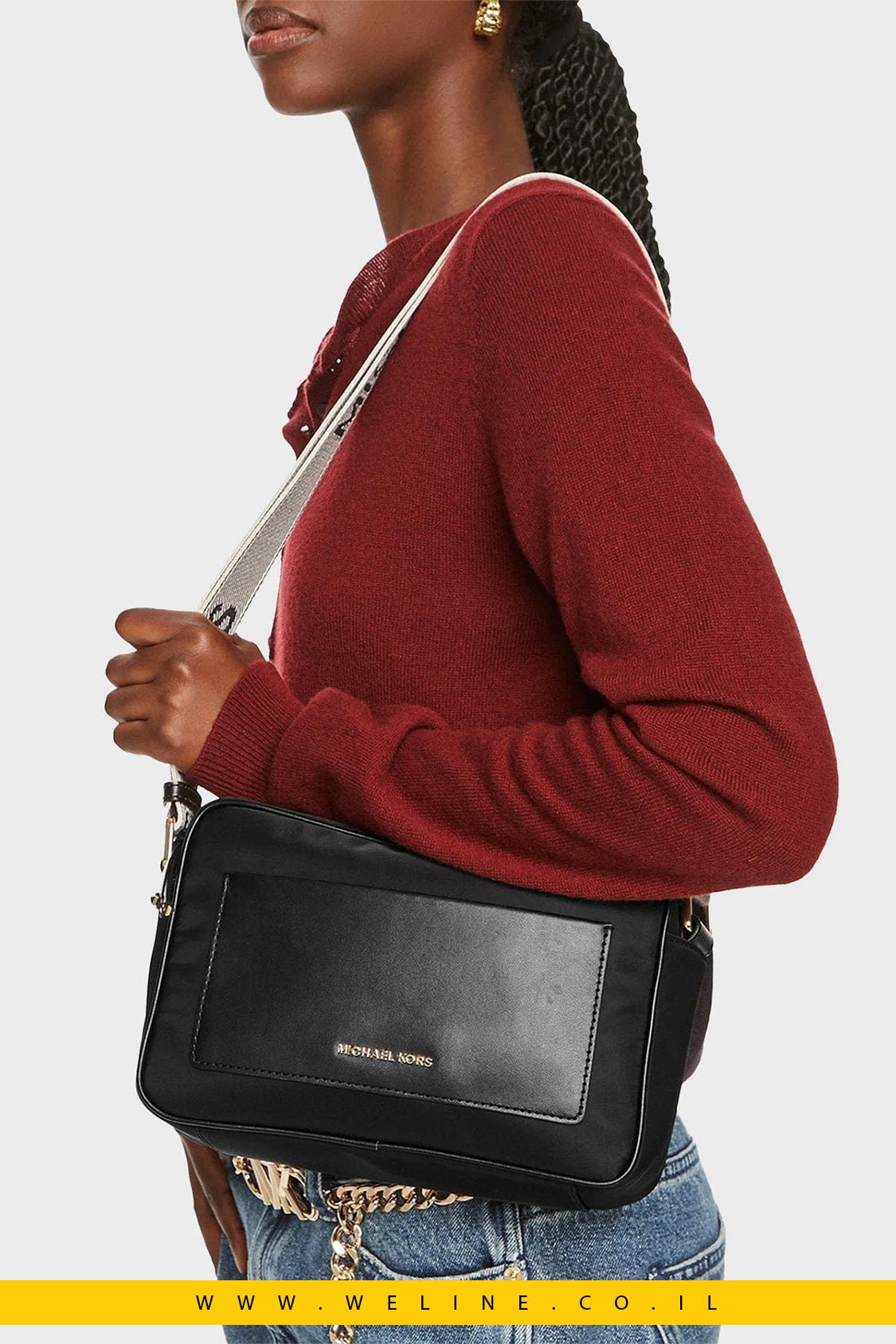 תיק קרוסבודי לנשים Michael Kors Jet Set Large EW - WELINE.CO.IL