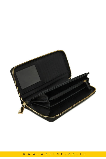 ארנק נשים Michael Kors Jet Set Travel Large Pebbled Leather Continental - WELINE.CO.IL