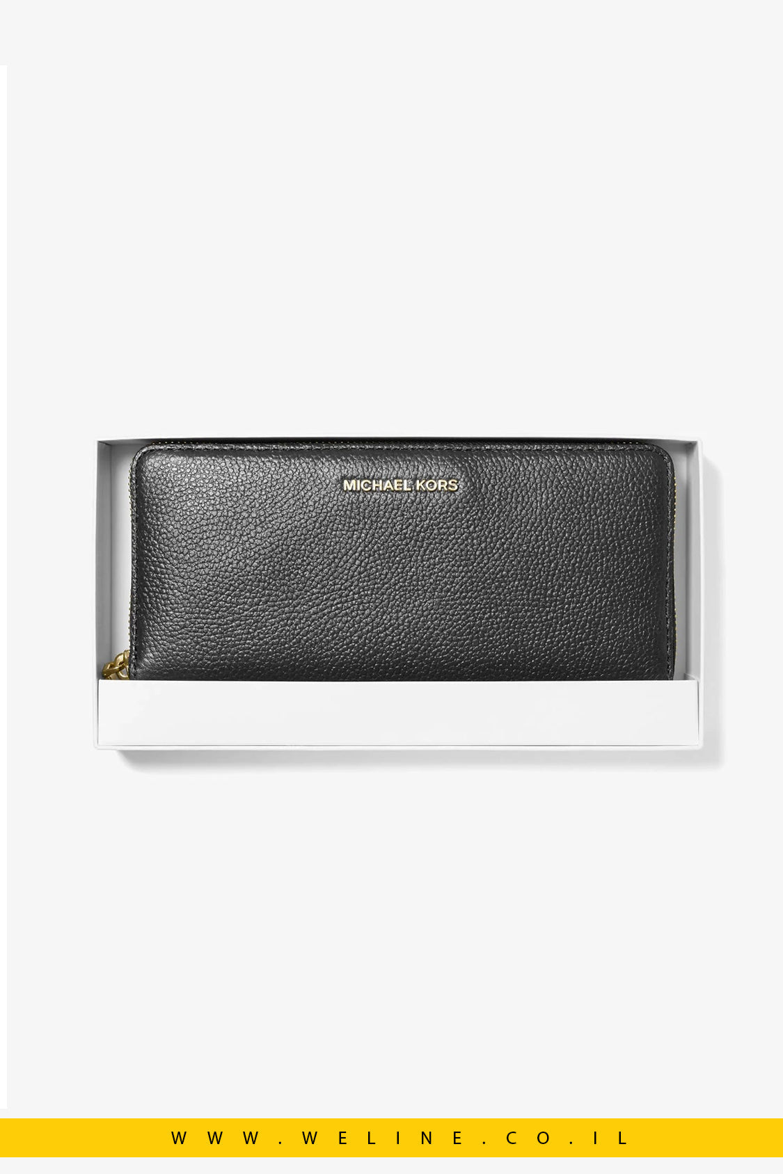 ארנק נשים Michael Kors Jet Set Travel Large Pebbled Leather Continental - WELINE.CO.IL