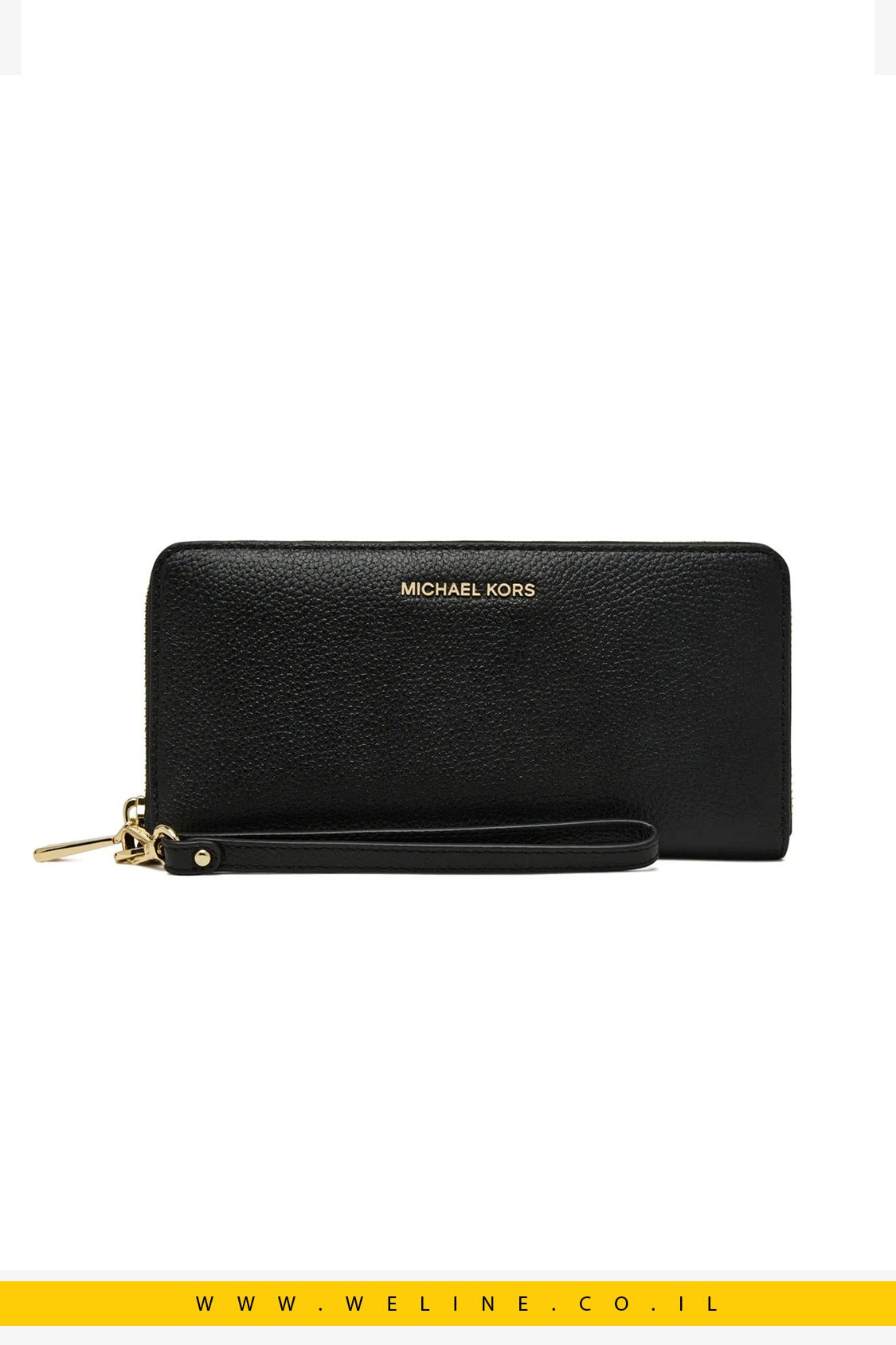 ארנק נשים Michael Kors Jet Set Travel Large Pebbled Leather Continental - WELINE.CO.IL