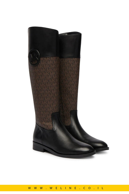 מגפיים לנשים Michael Kors Kimmee Signature Logo Boot - WELINE.CO.IL