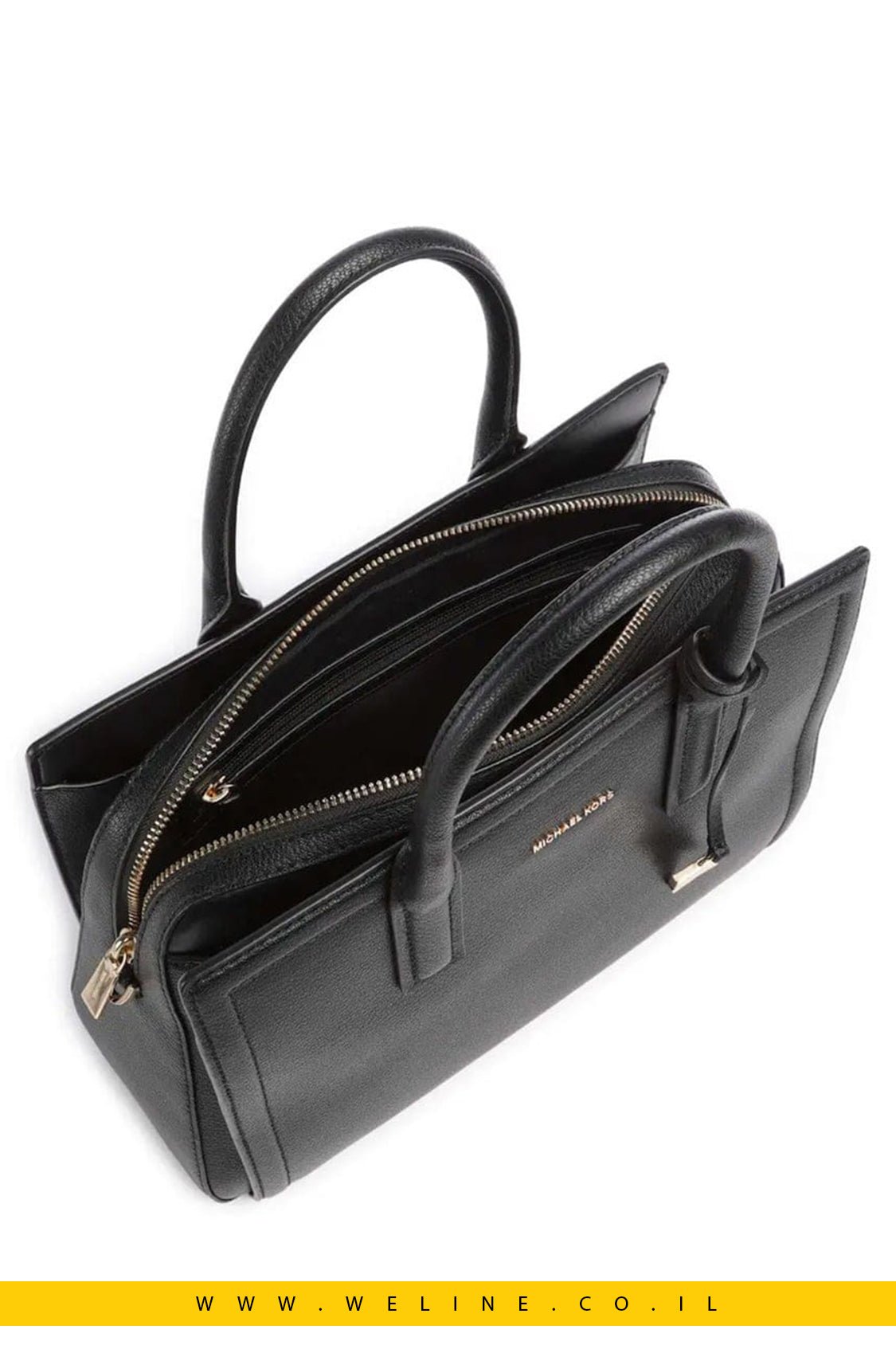 תיק יד לנשים Michael Kors Laila Medium Leather Satchel - WELINE.CO.IL