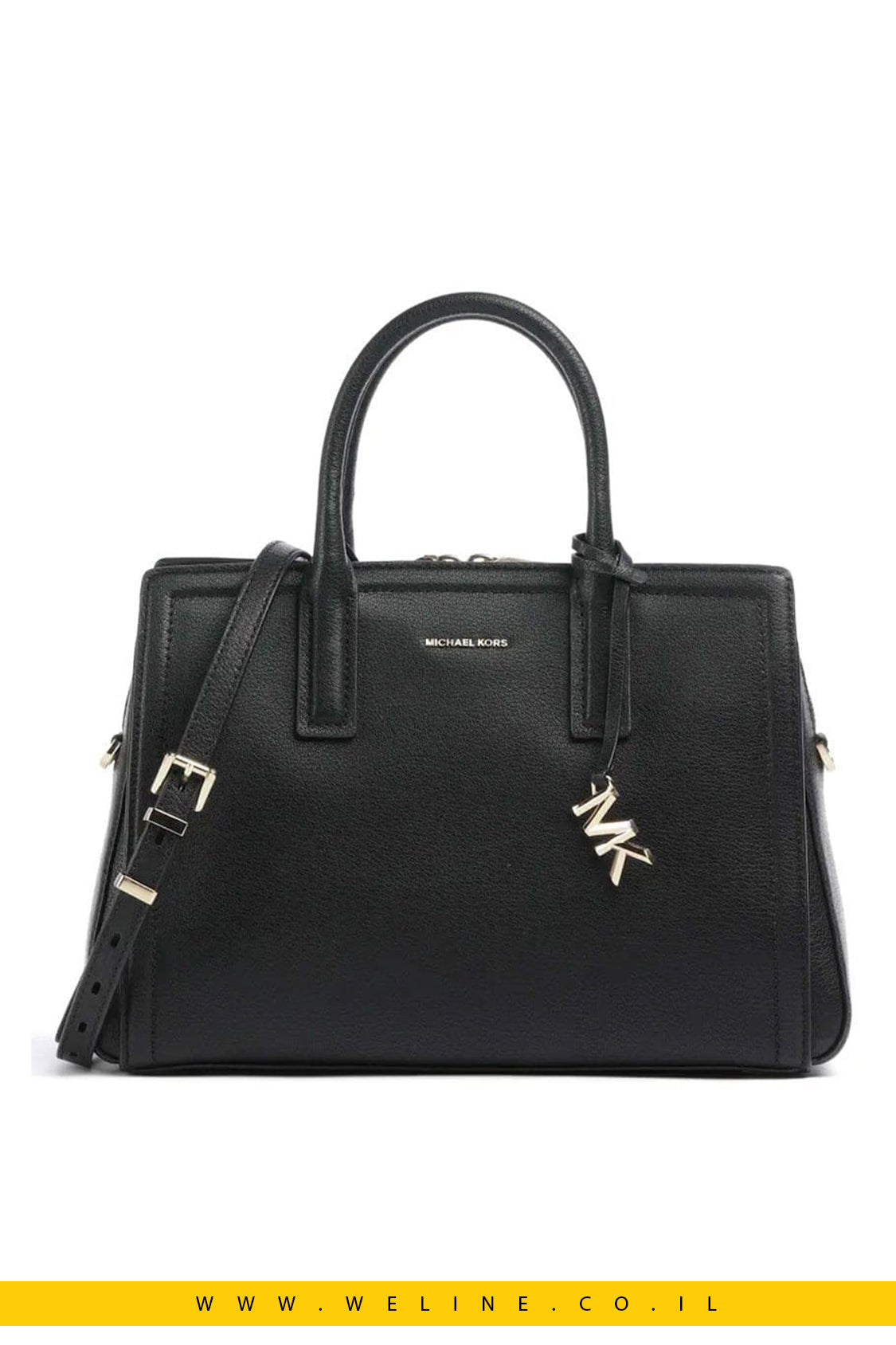 תיק יד לנשים Michael Kors Laila Medium Leather Satchel - WELINE.CO.IL