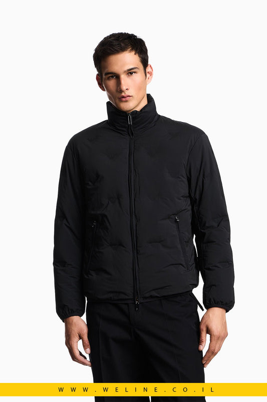 מעיל פאפר עם רוכסן מלא – דוגמת Micro Eagles לכל האורך - WELINE.CO.IL