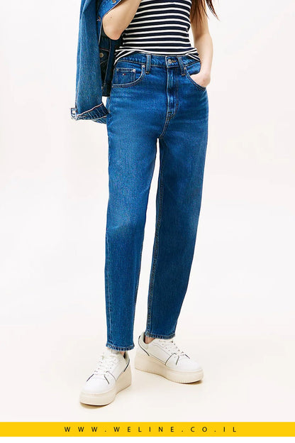ג'ינס נשים גזרת Mom בגובה אולטרה - גבוה | Tommy Jeans - WELINE.CO.IL