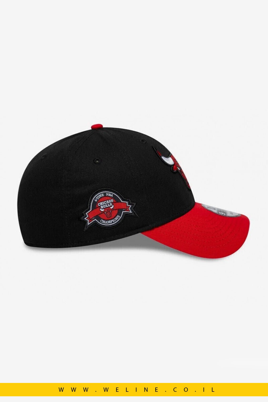 כובע מצחייה New Era 9FORTY – Chicago Bulls NBA Side Patch | שחור - WELINE.CO.IL