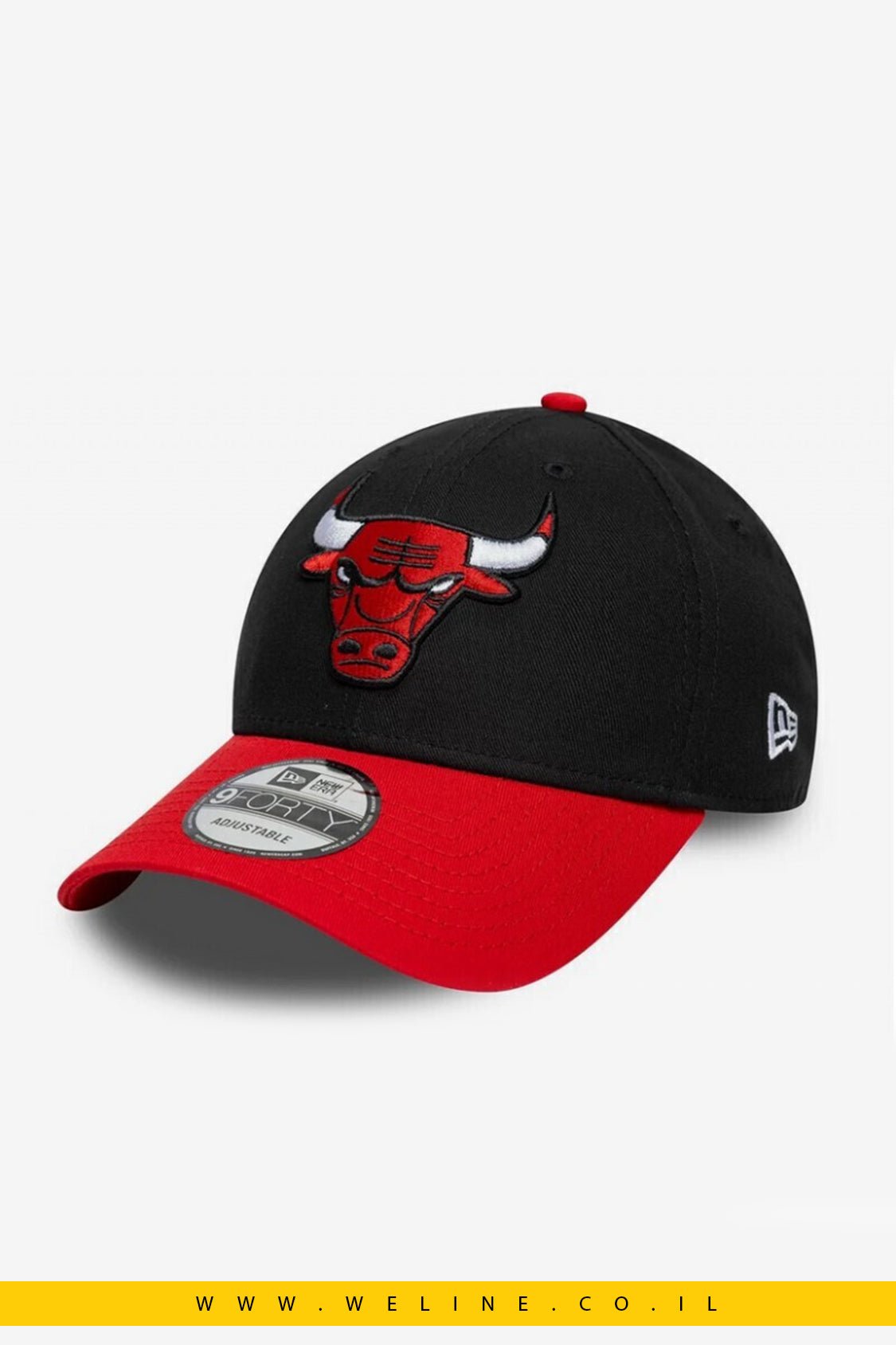 כובע מצחייה New Era 9FORTY – Chicago Bulls NBA Side Patch | שחור - WELINE.CO.IL