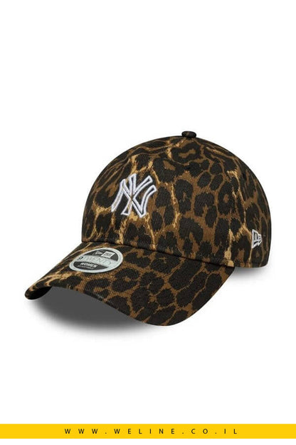 כובע נשים New Era 9TWENTY New York Yankees – הדפס מנומר שחור - WELINE.CO.IL