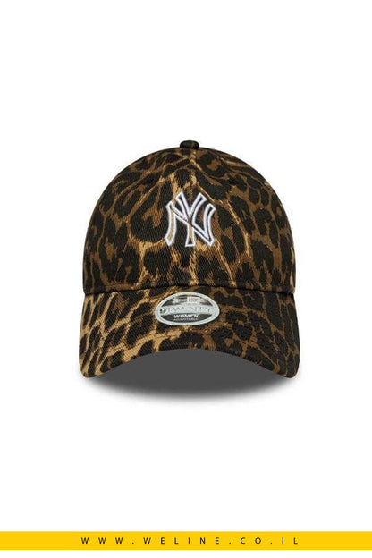 כובע נשים New Era 9TWENTY New York Yankees – הדפס מנומר שחור - WELINE.CO.IL