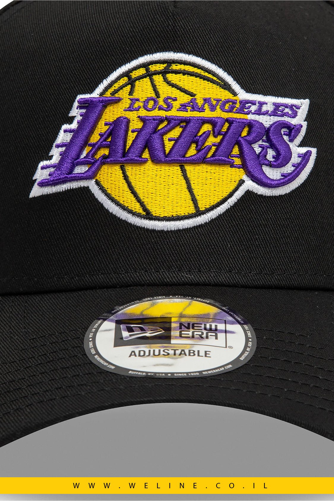 כובע New Era Los Angeles Lakers NBA A - Frame בצבע שחור – סטייל ספורטיבי אייקוני - WELINE.CO.IL