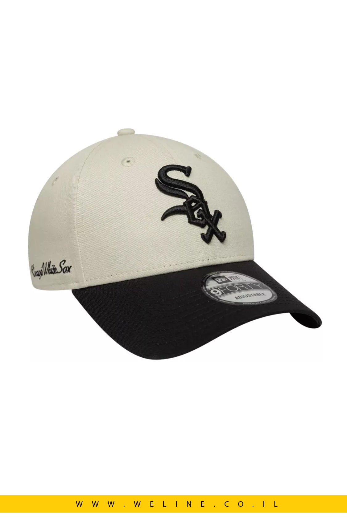 כובע New Era MLB Chicago White Sox Side Script 9FORTY – לבן | יוניסקס | מתכוונן - WELINE.CO.IL