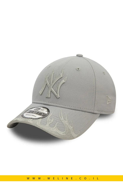 כובע מצחייה New Era Mlb Flame 9Forty בצבע אפור - WELINE.CO.IL