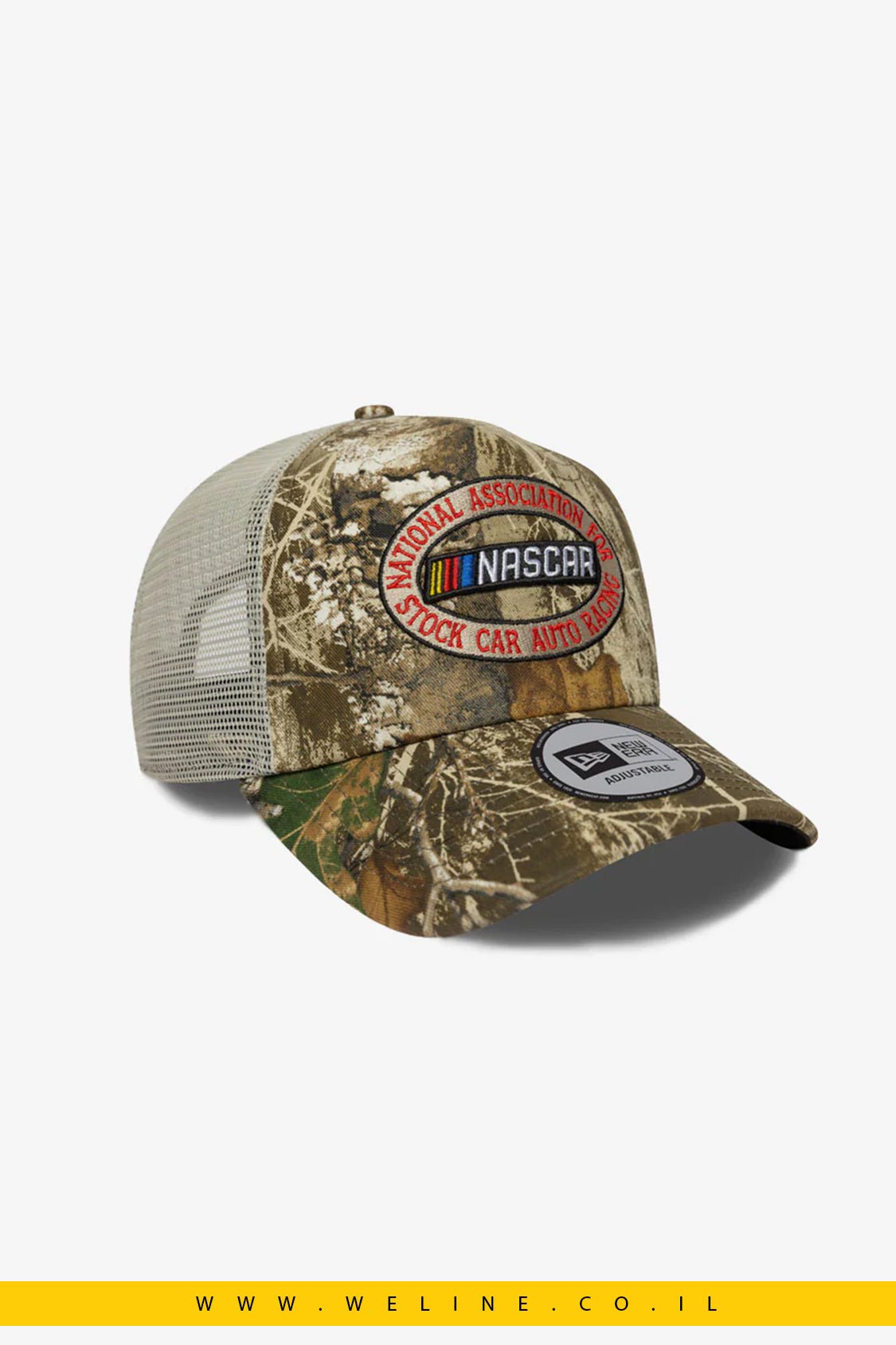 כובע New Era NASCAR Classics Camo E - Frame Trucker 9FORTY – עיצוב קמופלאז’ ספורטיבי - WELINE.CO.IL