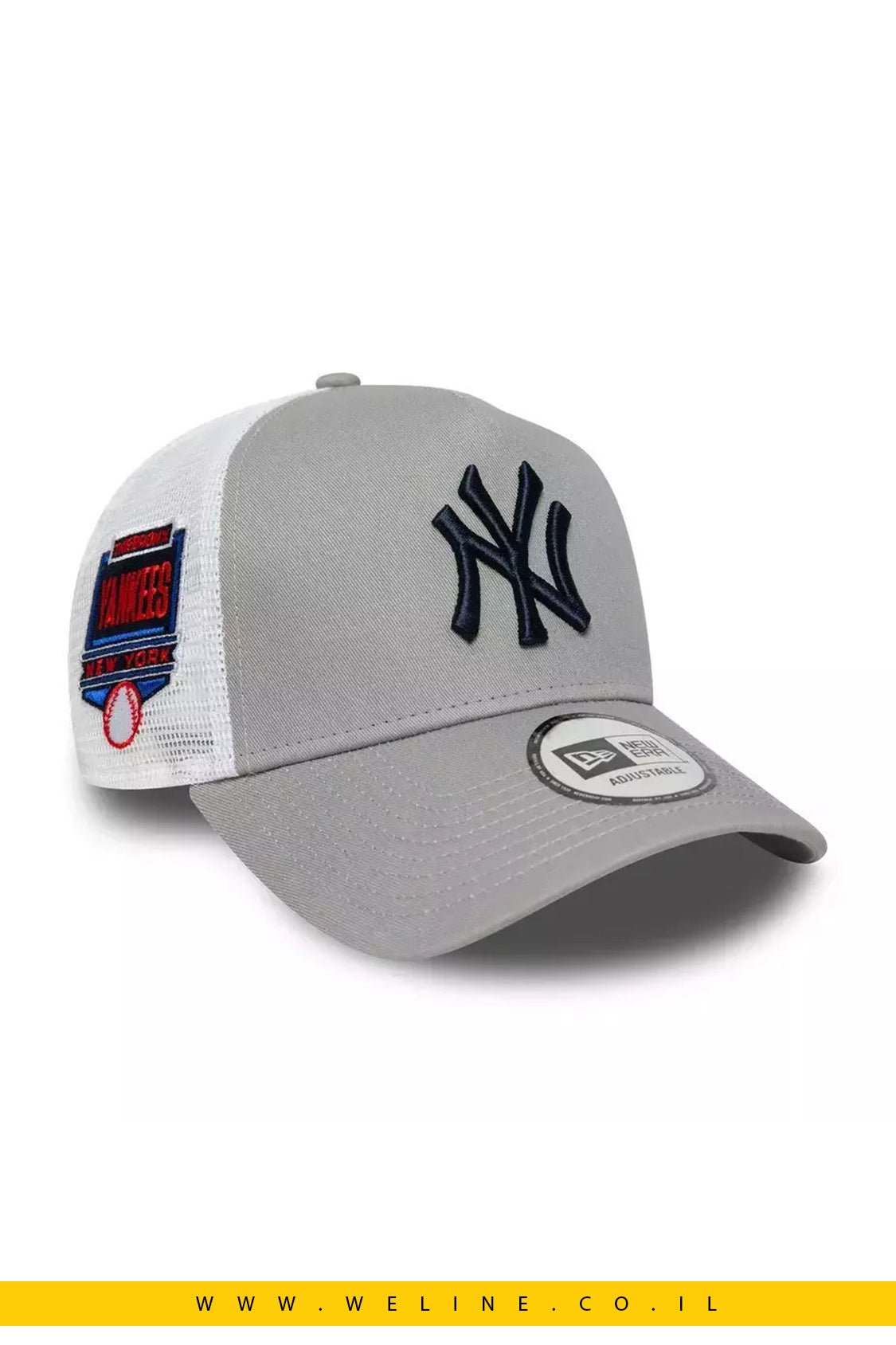 כובע New Era New York Yankees MLB Trucker Snapback – אפור | Side Patch - WELINE.CO.IL