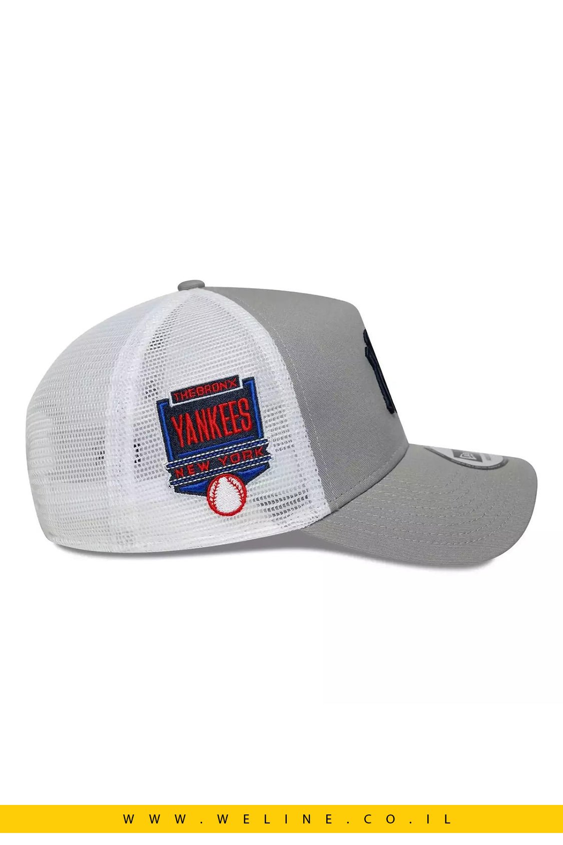 כובע New Era New York Yankees MLB Trucker Snapback – אפור | Side Patch - WELINE.CO.IL