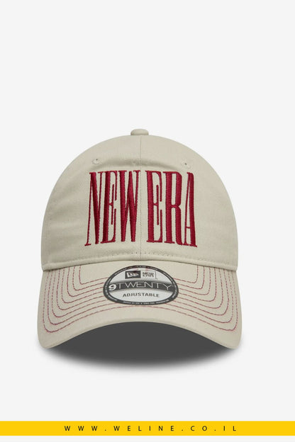 כובע מתכוונן New Era Wordmark Cream 9TWENTY מבית New Era - WELINE.CO.IL