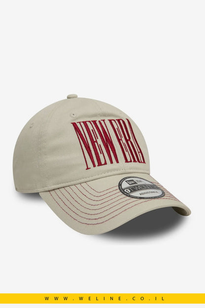 כובע מתכוונן New Era Wordmark Cream 9TWENTY מבית New Era - WELINE.CO.IL