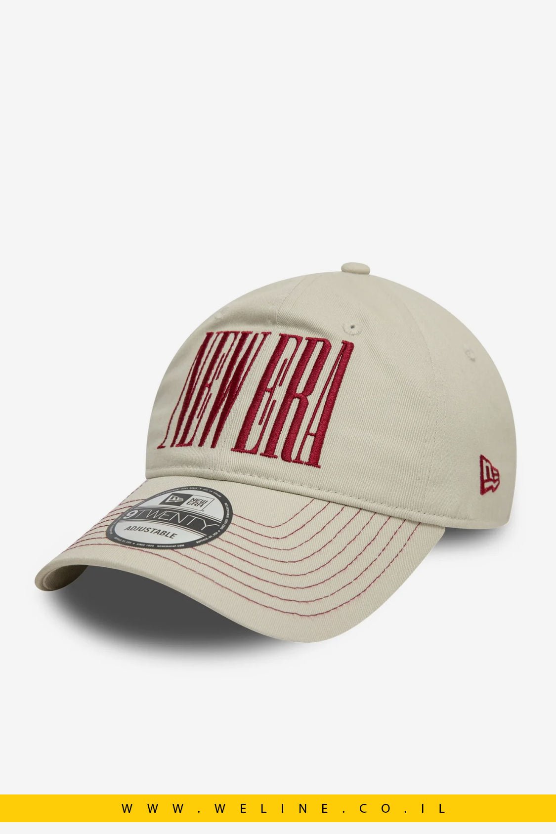כובע מתכוונן New Era Wordmark Cream 9TWENTY מבית New Era - WELINE.CO.IL