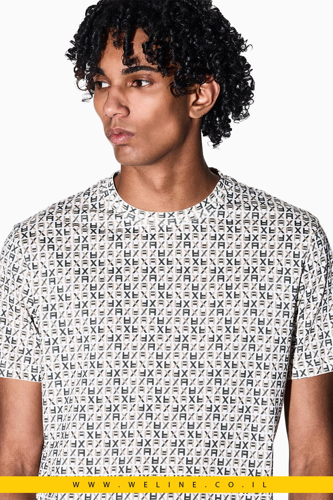 טי שירט Regular Fit מג'רזי כותנה קלאסי ARMANI EXCHANGE - WELINE.CO.IL