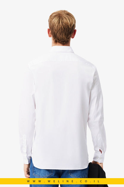 חולצה מכופתרת Slim Fit Stretch Poplin – Lacoste - WELINE.CO.IL