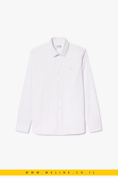 חולצה מכופתרת Slim Fit Stretch Poplin – Lacoste - WELINE.CO.IL