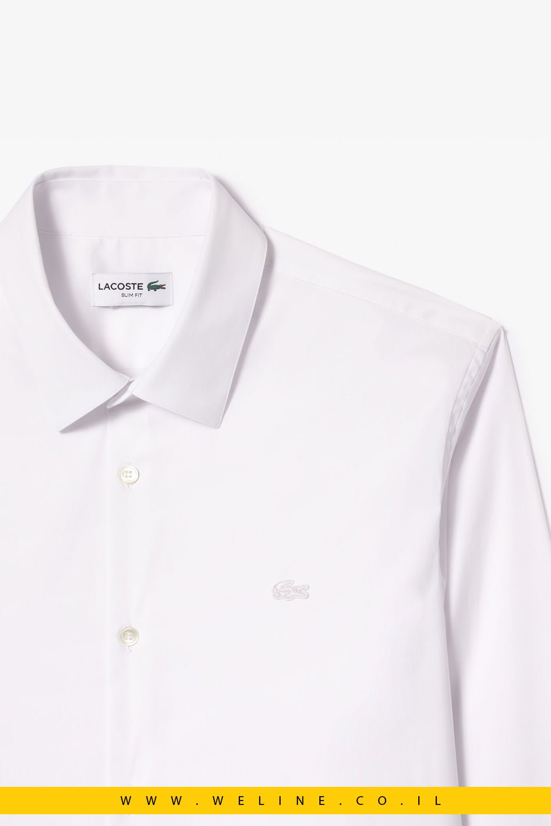 חולצה מכופתרת Slim Fit Stretch Poplin – Lacoste - WELINE.CO.IL