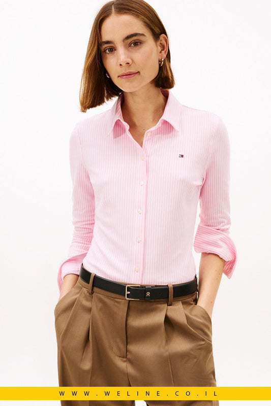 חולצת פיקה Slim Fit לנשים Tommy Hilfiger 1985 – טומי הילפיגר | Ithaca Stp - WELINE.CO.IL