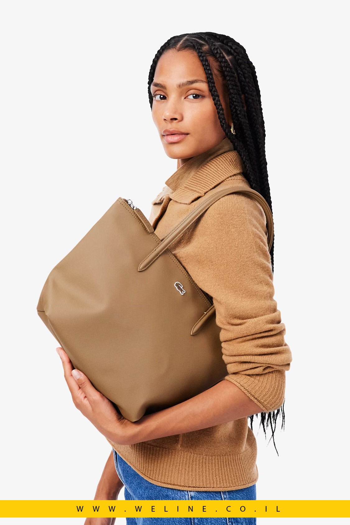 Small L.12.12 Concept Tote תיק קטן Lacoste- Mascara - WELINE.CO.IL