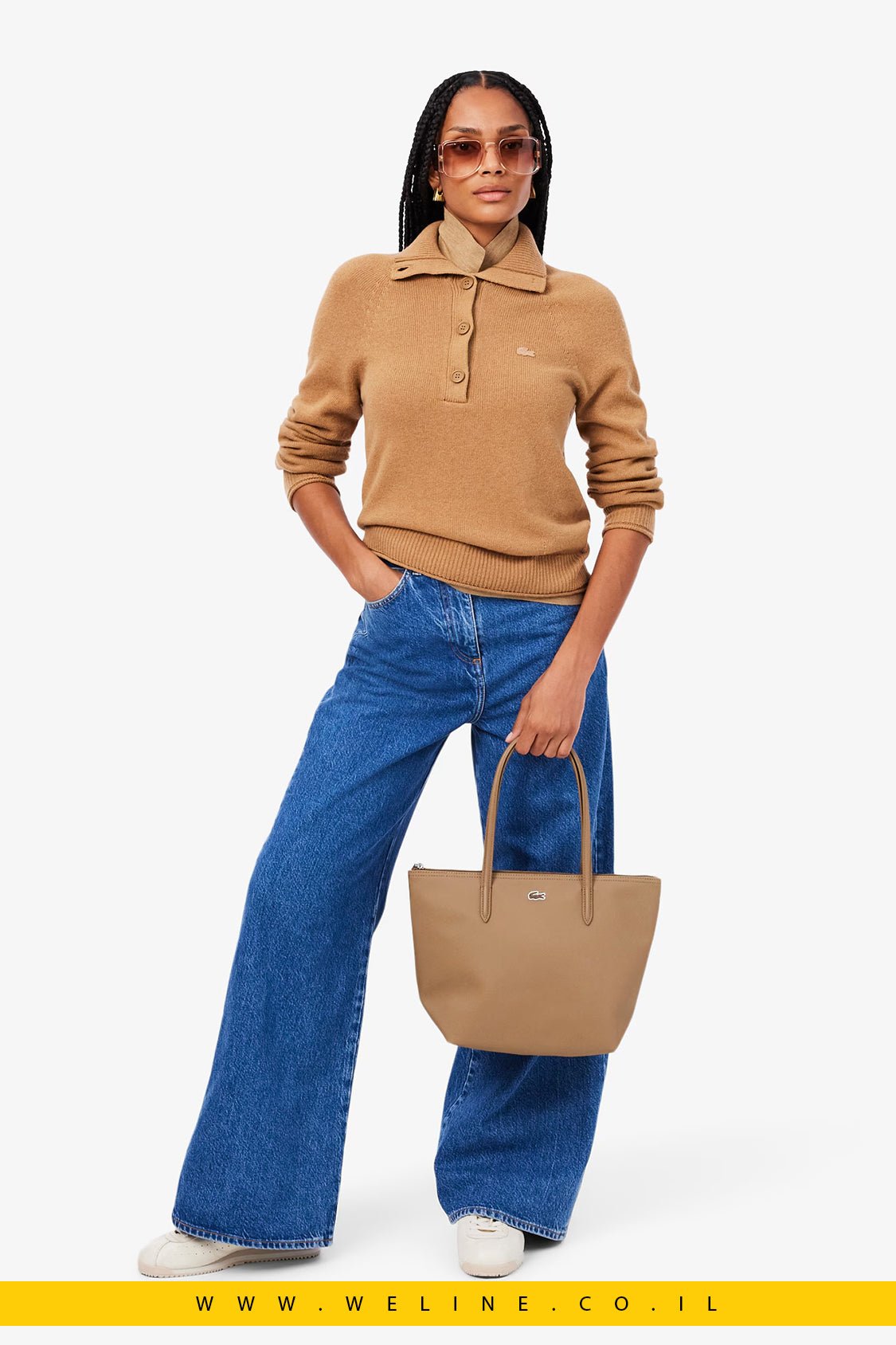Small L.12.12 Concept Tote תיק קטן Lacoste- Mascara - WELINE.CO.IL